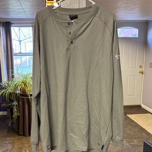 Ariat FR Men's Light Gray Long Sleeve Henley